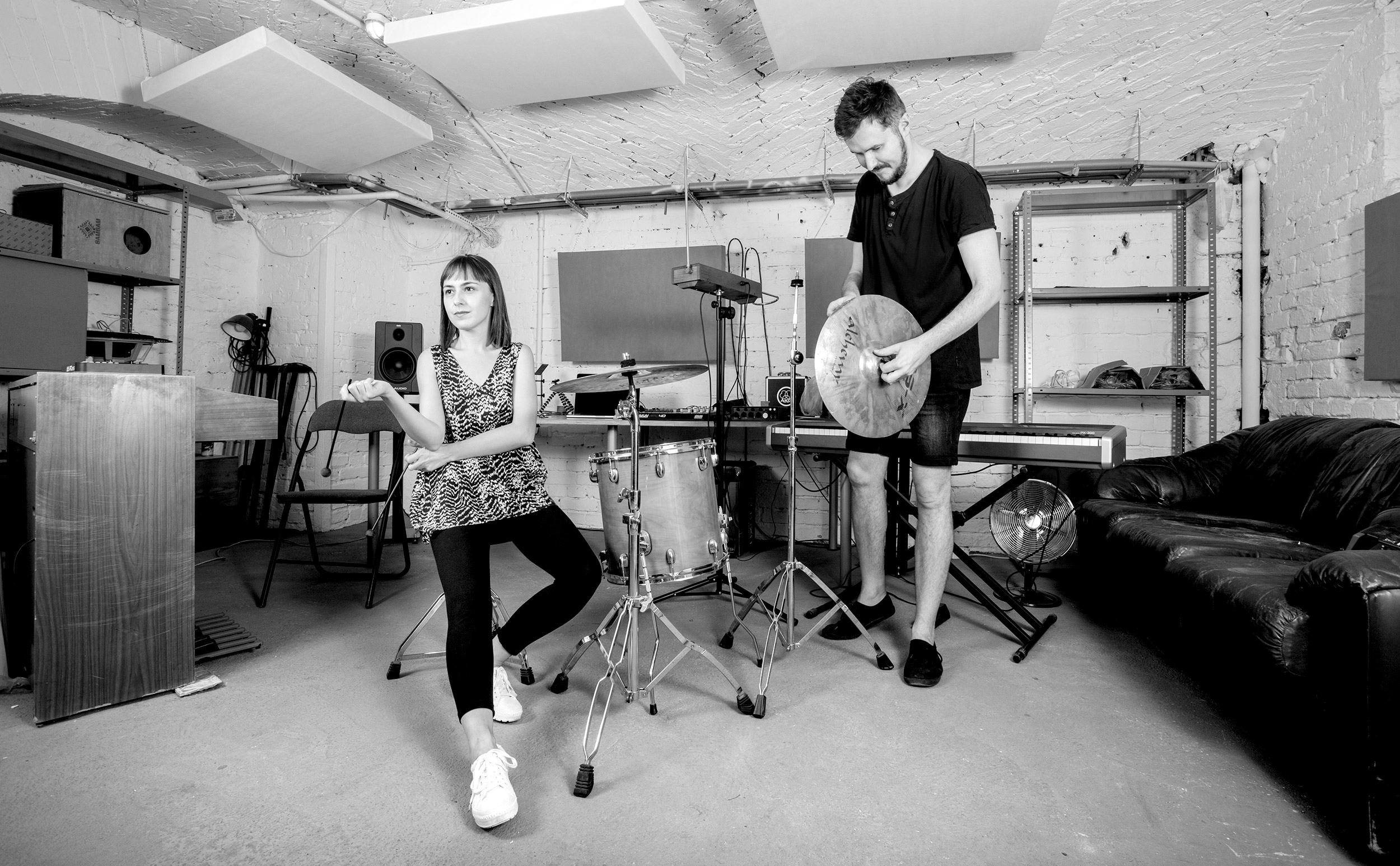 Ewa Doroszenko and Jacek Doroszenko at the studio